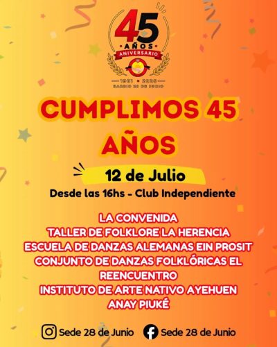 10-7-2026 aniversario 28 de junio